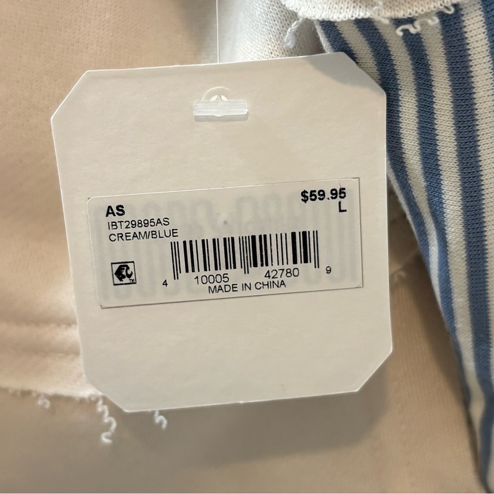 Altar'd State Blake Striped Polo Cropped Pullover Long Sleeve Size Large - Picture 6 of 7